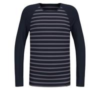 Odlo Active Warm Kids Stripes_159409, Maglietta Bambini e ragazzi, Dark Sapphire - Gray Ridge, 92
