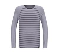 Odlo Active Warm Kids Stripes_159409, Maglietta Bambini e Ragazzi, Grigio, 128