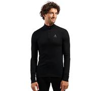 Odlo Active Warm Maglia Termica a Maniche Lunghe con Mezza Zip da Uomo | Base layer caldo con mezza zip, traspirante e antiodore per sci