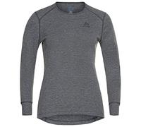 Odlo Active Warm Maglia Termica a Maniche Lunghe Girocollo da Donna | Base layer caldo girocollo, traspirante e antiodore per sci