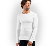 Odlo Active Warm Maglia Termica a Maniche Lunghe Girocollo da Uomo | Base layer caldo girocollo, traspirante e antiodore per sci