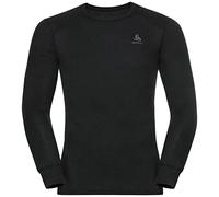 Odlo Active Warm Maglia Termica a Maniche Lunghe Girocollo da Uomo | Base layer caldo girocollo, traspirante e antiodore per sci