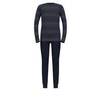 Odlo - Set maglia e calzamaglia termiche - Set Long Active Warm Set Dark Sapphire Gray Ridge - Taglia Bambino 152 cm - Blu navy Blu navy 152 cm