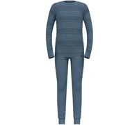 Odlo Biancheria Intima Termica per Bambini, Active Warm I, Leggings Invernali e Maniche Lunghe, Maglietta Termica per Ragazze, Ragazzi, Set da 140, Blu provinciale - Dark Sapphire