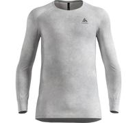 Odlo - Strato base tecnico - Odlo X POW BL Top Crew Neck LS Active Warm Printed M Silver Grey per Uomo - Taglia S - Grigio