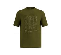 Odlo Merino Tencel Hyper Map Short Sleeve T-shirt Verde S Uomo