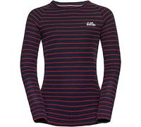 Odlo Bambini Maglietta Funzionale a Maniche Lunghe con Stampa a Righe Active Warm Originals Eco