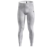 Odlo - Collant tecnici da uomo - Odlo X POW BL Bottom Long Active Warm Printed M Silver Grey per Uomo in Poliestere Riciclato - Taglia S - Grigio