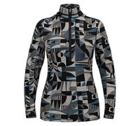 Odlo BL TOP collo alto l/s mezza zip - MERINO HERITAGE (blu provinciale - nero) S