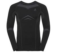 ODLO BL Top Crew Neck L/S Fundamentals PERFOR, Maglia Lunga Uomo, Black Graphite Grey, L