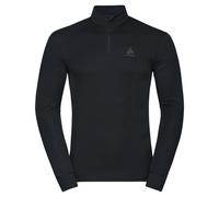 Odlo Uomo Maglia a manica lunga mezza zip Active Warm (Taglia S, Nero)