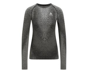 Odlo Blackcomb Eco Big Logo Top Crew Neck Gilet Donna - Nero