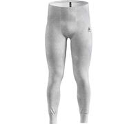 Odlo - Collant tecnici da uomo - Odlo X POW BL Bottom Long Active Warm Printed M Silver Grey per Uomo in Poliestere Riciclato - Taglia M - Grigio