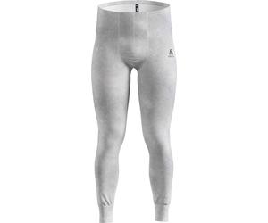 Odlo - Collant tecnici da uomo - Odlo X POW BL Bottom Long Active Warm Printed M Silver Grey per Uomo in Poliestere Riciclato - Taglia S - Grigio