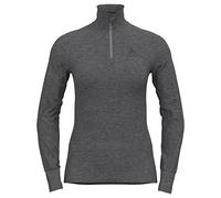 Odlo - Intimo termico donna - T-Shirt ML 1/2 Zip Active Warm Eco Steel Grey Melange per Donne - Grigio Grigio S