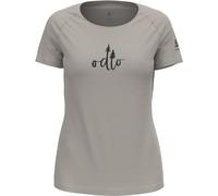Odlo Donna Maglietta a maniche corte con stampa del logo dell'albero ASCENT PERFORMANCE WOOL 130 GRAMM