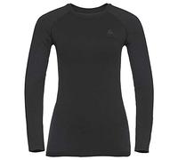 ODLO Performance Warm Eco Bl Top Crew Neck L/s W - Donna - Nero - Taglia S- modello 2025