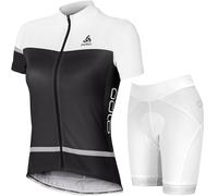 Odlo Donna Set Bicicletta Maglia + Pantaloni Cuscino Jersey Pantaloncini