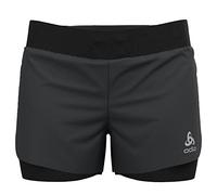 Odlo Donna Zeroweight 3Inch 2In1 Short Abbigliamento da Running Pantaloncini da Corsa Black - Nero XL
