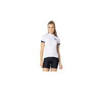 Odlo essential maglia donna a manica corta con zip bianco blu