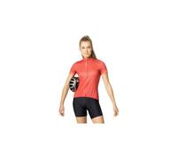 Odlo essential maglia donna a manica corta con zip rosso rosso