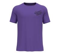 Odlo Uomini Essenziale Stampa Tee Abbigliamento Da Corsa Maglia Afterparty - Viola S