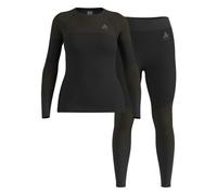 ODLO Fundamentals Performance Warm - set intimo tecnico - donna L Black woman Recycled Polyester