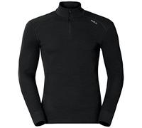 Odlo - Maglia termica a maniche lunghe con zip - BL Top Turtle Neck LS Half Zip Active Warm Eco M Black per Uomo - Taglia M - Nero