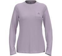 Odlo Langarm Wandershirt Damen Merino 200 I Funktionsshirt Wandern Atmungsaktiv Maglietta, Misty Lilac, M Donna