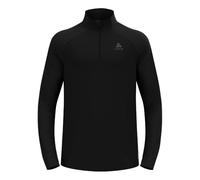 Odlo Laufshirt Herren Langarm Essential Ceramiwarm Männer I Sport Oberteil I Midlayer I Fitness Shirt Felpa, Nero-Nero, S Uomo
