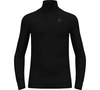 Odlo - Maglia termica a maniche lunghe con zip - Active Warm Baselayer Top Turtle Neck Half Zip M Black - Taglia L - Nero