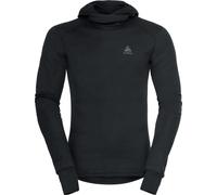 Odlo - Maglia termica con passamontagna - T-shirt ML Cagoule Active Warm Black - Taglia M - Nero