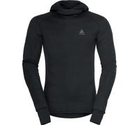 Odlo - Maglia termica con passamontagna - T-shirt ML Cagoule Active Warm Black - Taglia XXL - Nero