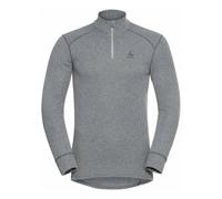 Odlo - Maglia termica - T-Shirt ML 1/2 Zip Active Warm Eco Steel Grey Melange per Uomo - Taglia S - Grigio