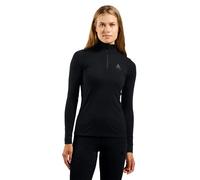 Odlo - Women's BL Top Turtle Neck L/S Half Zip Merino 2 - Intimo lana merinos L nero