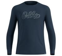 Odlo - Merino 200 80 Years Bl Top Crew Neck L/S - Intimo lana merinos S blu