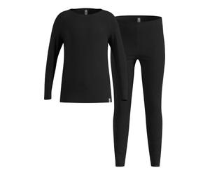 Odlo Merino 200 Set Intimo Termico Bambini Unisex in Lana Merino | Completo base layer caldo, traspirante e antiodore in 100% lana merino per sci, trekking e attività invernali