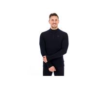 Odlo - Maglia termica in lana merino - BL Top Turtle Neck LS Half Zip Merino 260 M Black per Uomo - Taglia XL - Nero