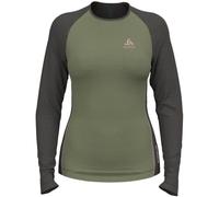 ODLO Natural Performance Pw 150 Bl Top Crew Neck L/s W - Donna - Verde - Taglia L- modello 2024