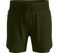 Odlo - Pantaloncini leggeri e resistenti per trail running - X-Alp Trail 6" M Deep Depths per Uomo - Taglia S - Kaki
