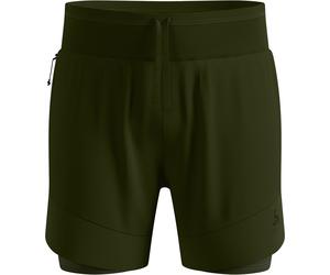 Odlo - Pantaloncini leggeri e resistenti per trail running - X-Alp Trail 6" M Deep Depths per Uomo - Taglia S - Kaki