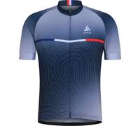 ODLO Performance S/s Jersey Tshirt S/u Collar S/s Full Zip - Uomo - Blu - Taglia S- modello 2026
