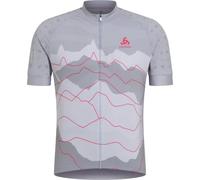 ODLO Performance S/s Jersey Tshirt S/u Collar S/s Full Zip - Uomo - Grigio - Taglia L- modello 2025