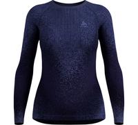 Odlo - Women's BL Top Crew Neck L/S Perf. Warm Blackcomb - Intimo sintetico L blu