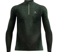Odlo - Alto tecnico da uomo con collo a zip - BL Top Turtle Neck LS Half Zip Blackcomb Eco M Urban Chic per Uomo - Taglia XL - Verde