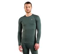 ODLO Performance Warm Eco Baselayer - maglietta tecnica a manica lunga - uomo 2XL Dark Green man Recycled Materials