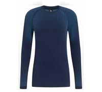Odlo - Prima pelle tecnica a collo rotondo - Performance Warm Baselayer Top Crew Neck M Dark Sapphire in Poliestere Riciclato - Taglia L - Blu navy