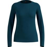Odlo - Prima pelle tecnica a girocollo - Active X-Warm Baselayer Top Crew Neck W Reflecting Pond in Poliestere Riciclato - Taglia M - Blu