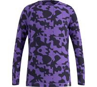 Odlo - Primo strato tecnico - BL Top Crew Neck LS Active Warm Patterned Kids Afterparty - Taglia 164 cm - Viola