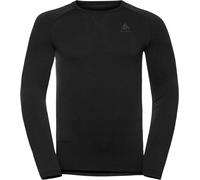 Odlo - Primo strato tecnico - BL Top Crew Neck LS Performance Warm Eco M Black/Graphite Grey per Uomo in Pelle - Taglia XL - Nero